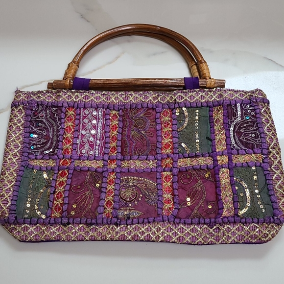 Handbags - NWOT Indian Style Sequin Satchel Handbag